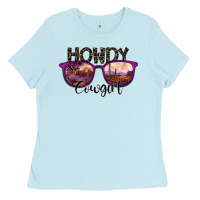 Baby Blue howdy cowgirl Ladies Tee - SublimationCraftShop
