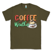 Army Green coffee weather Classic Tee - MaliasSmallBusiness