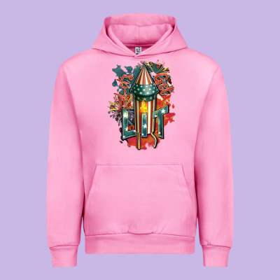 Let's Get Lit Urban Hoodie Designed By Fadigitalartstudio
