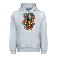 Heather Grey Let's get lit Urban Hoodie - FaDigitalArtStudio