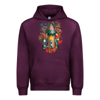 Mauve Wine Let's get lit Urban Hoodie - FaDigitalArtStudio