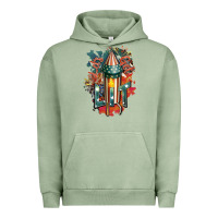 Pigment Oil Green Let's get lit Urban Hoodie - FaDigitalArtStudio
