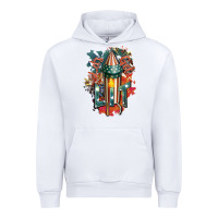 White Let's get lit Urban Hoodie - FaDigitalArtStudio