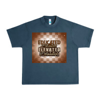 Midnight Navy educated motivated elevated melanated Urban Heavy Tee - MaliasSmallBusiness