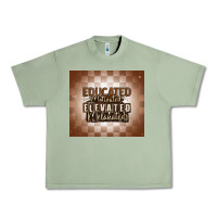 Oil Green educated motivated elevated melanated Urban Heavy Tee - MaliasSmallBusiness