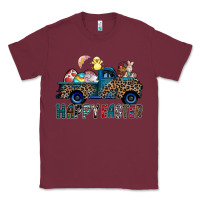 Burgundy Happy Easter truck Classic Tee - CowhideDigitalArt