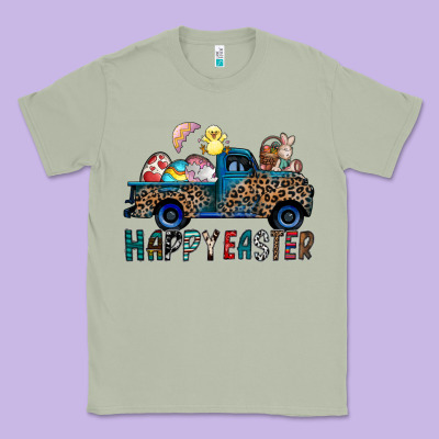 Happy Easter Truck Classic Tee Designed By Cowhidedigitalart