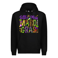 Black Little miss Mardi Gras Premium Hoodie - HowdyJamesFarm