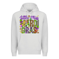 Dove Grey Little miss Mardi Gras Premium Hoodie - HowdyJamesFarm