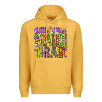 Mustard Little miss Mardi Gras Premium Hoodie - HowdyJamesFarm