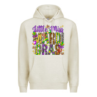 Oatmeal Heather Little miss Mardi Gras Premium Hoodie - HowdyJamesFarm