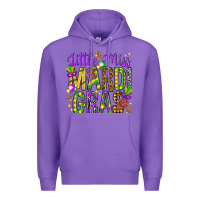 Purple Little miss Mardi Gras Premium Hoodie - HowdyJamesFarm