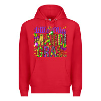Red Little miss Mardi Gras Premium Hoodie - HowdyJamesFarm