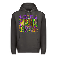 Smoke Little miss Mardi Gras Premium Hoodie - HowdyJamesFarm