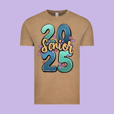 Senior 2025 Vintage Tee Designed By Maliassmallbusiness