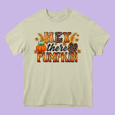 Hey There Pumpkin Heavy Core Tee Designed By Racoondesign