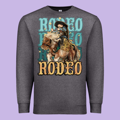 Rodeo Kid Cowboy Midilli Horse Premium Sweatshirt Designed By Howdyjamesfarm