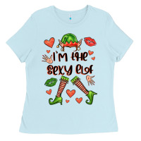 Baby Blue im the sexy elf Ladies Tee - FaDigitalArtStudio