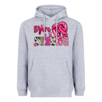 Heather Grey brave and strong Heavyweight Hoodie - NancyCooperArtShop