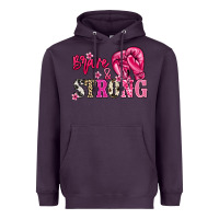 Plum brave and strong Heavyweight Hoodie - NancyCooperArtShop