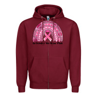 Burgundy in october we wear pink breast cancer awareness rainbow Zipper Hoodie - Jasminsmagicworld