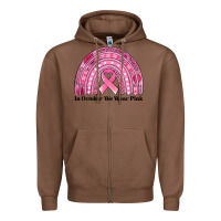 Chestnut in october we wear pink breast cancer awareness rainbow Zipper Hoodie - Jasminsmagicworld