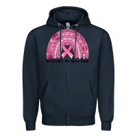 Navy in october we wear pink breast cancer awareness rainbow Zipper Hoodie - Jasminsmagicworld