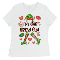White im the sexy elf Ladies Tee - FaDigitalArtStudio