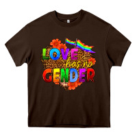 Chocolate Brown love has no gender Heavy Core Tee - HRA Design Shop