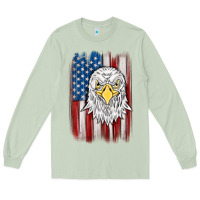 Matcha American flag eagle Long Sleeve Tee - MaliasSmallBusiness