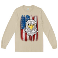 Mushroom American flag eagle Long Sleeve Tee - MaliasSmallBusiness