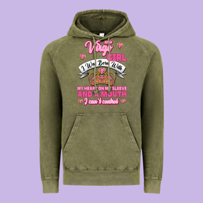 As A Virgo Girl Zodiac Girls Vintage Hoodie Designed By Jasminsmagicworld
