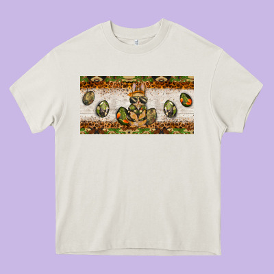 Easter Camouflage Egg Hunter Bunny License Plate Template Heavy Core Tee Designed By Barkaloodesign