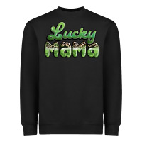 Black lucky mama Heavyweight Sweatshirt - MaliasSmallBusiness