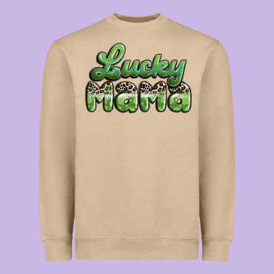 Lucky Mama Heavyweight Sweatshirt Designed By Maliassmallbusiness