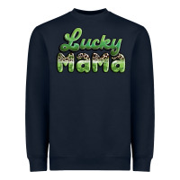 Navy lucky mama Heavyweight Sweatshirt - MaliasSmallBusiness