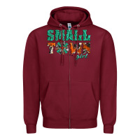 Burgundy small town girl western windmill Zipper Hoodie - Jasminsmagicworld