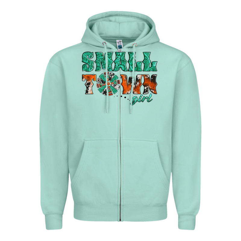 Small Town Girl Western Windmill Zipper Hoodie by Jasminsmagicworld | Teevron