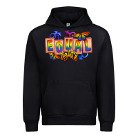 Black Equal rights Urban Hoodie - FaDigitalArtStudio