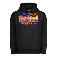 Pigment Black Equal rights Urban Hoodie - FaDigitalArtStudio