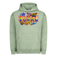 Pigment Oil Green Equal rights Urban Hoodie - FaDigitalArtStudio