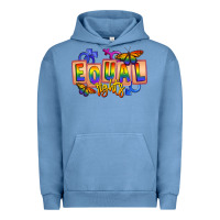 Pigment Pebble Blue Equal rights Urban Hoodie - FaDigitalArtStudio