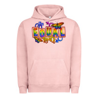 Pigment Salmon Equal rights Urban Hoodie - FaDigitalArtStudio