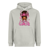 Moon Dust lets beat cancer afro messy bun Heavyweight Hoodie - texasbilliewilder