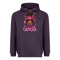 Plum lets beat cancer afro messy bun Heavyweight Hoodie - texasbilliewilder
