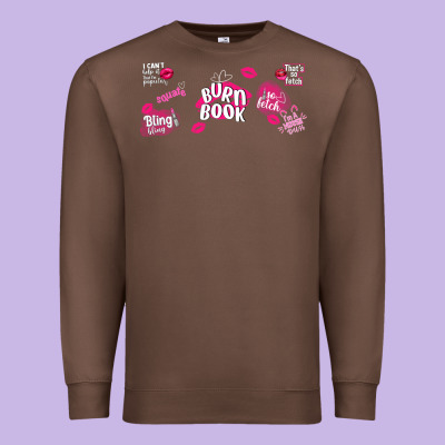 Burn Book Premium Sweatshirt Designed By Tumblerdesignbyshophia