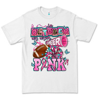 White in october we wear cheer pink football Premium Tee - AdoDesignShop
