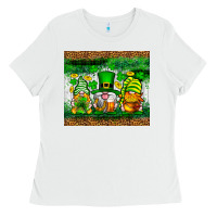 White St. Patrick's Day gnomies tumbler St. Patricks Day Ladies Tee - Neo Western