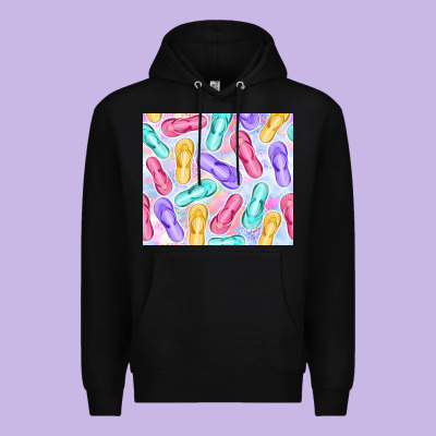 Flip Flops With Leopard Premium Hoodie Designed By Tumblerdesignbyshophia