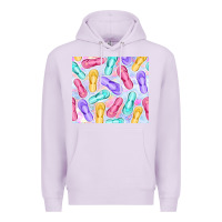 Lilac flip flops with leopard Premium Hoodie - TumblerDesignByShophia